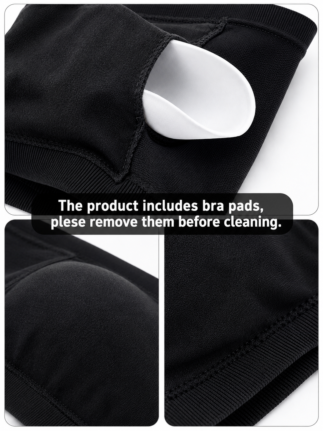 LiftLux Seamless Bandeau Bra 3-Pack – Black, Blue & Purple